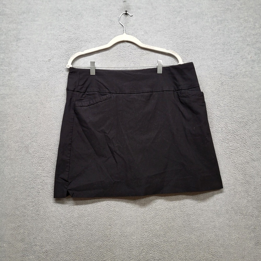 S.C.&CO. Women Skirt XL Black‎ Nylon Rayon Spandex Skort Activewear Logo